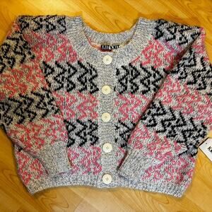 80s 90s style Modern Knit Knit Sz L Sweater Retro look